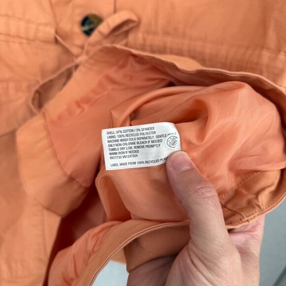 Universal Thread Womens Button Up Utility Jacket Size M Coral Tie Waist NEW - Picture 7 of 12